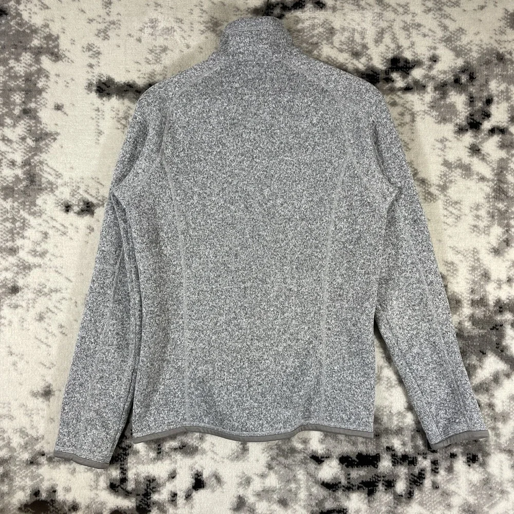 Patagonia Better Sweater Womens Size Medium White Gray 1/2 Zip Outdoors Comfort‎